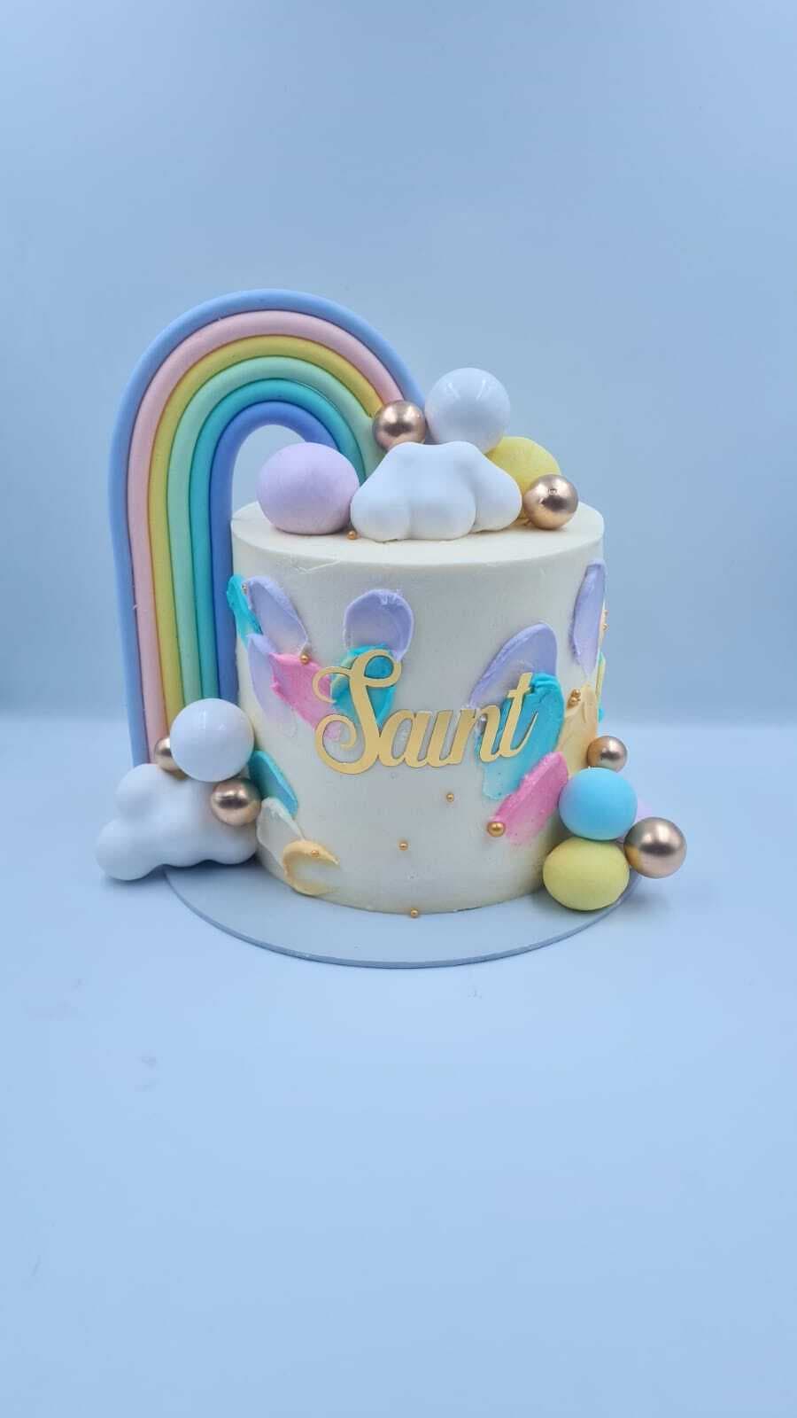 Cocomelon Pastel Rainbow Cake