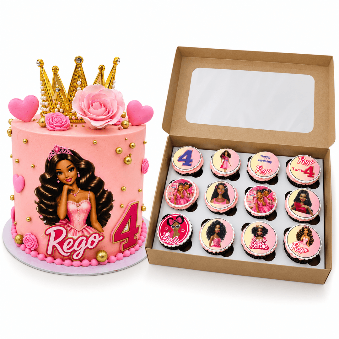 18cm Cake with 12 Themed Cupcakes
